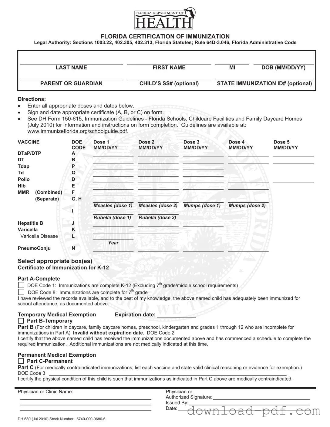 Get 680 Template in PDF