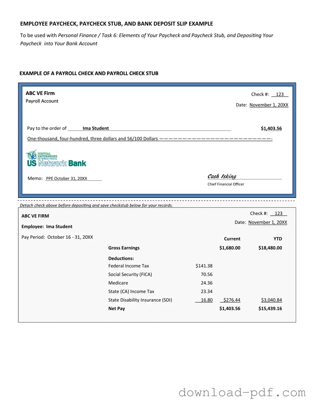 Get Payroll Check Template in PDF