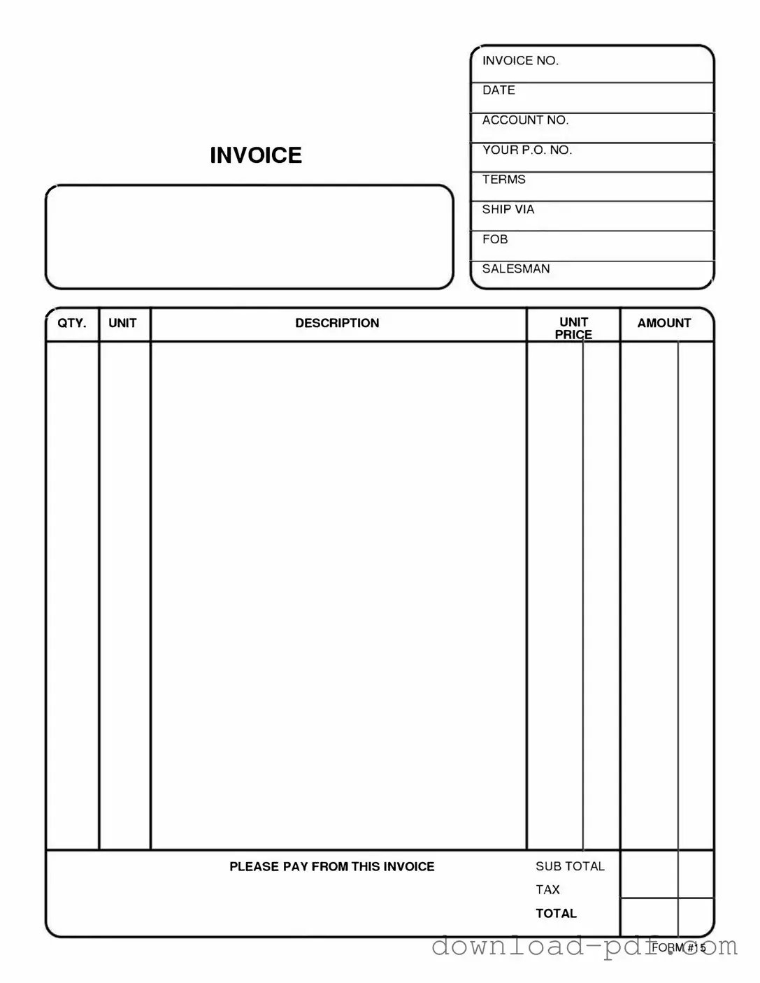 Get Free And Invoice Pdf Template in PDF
