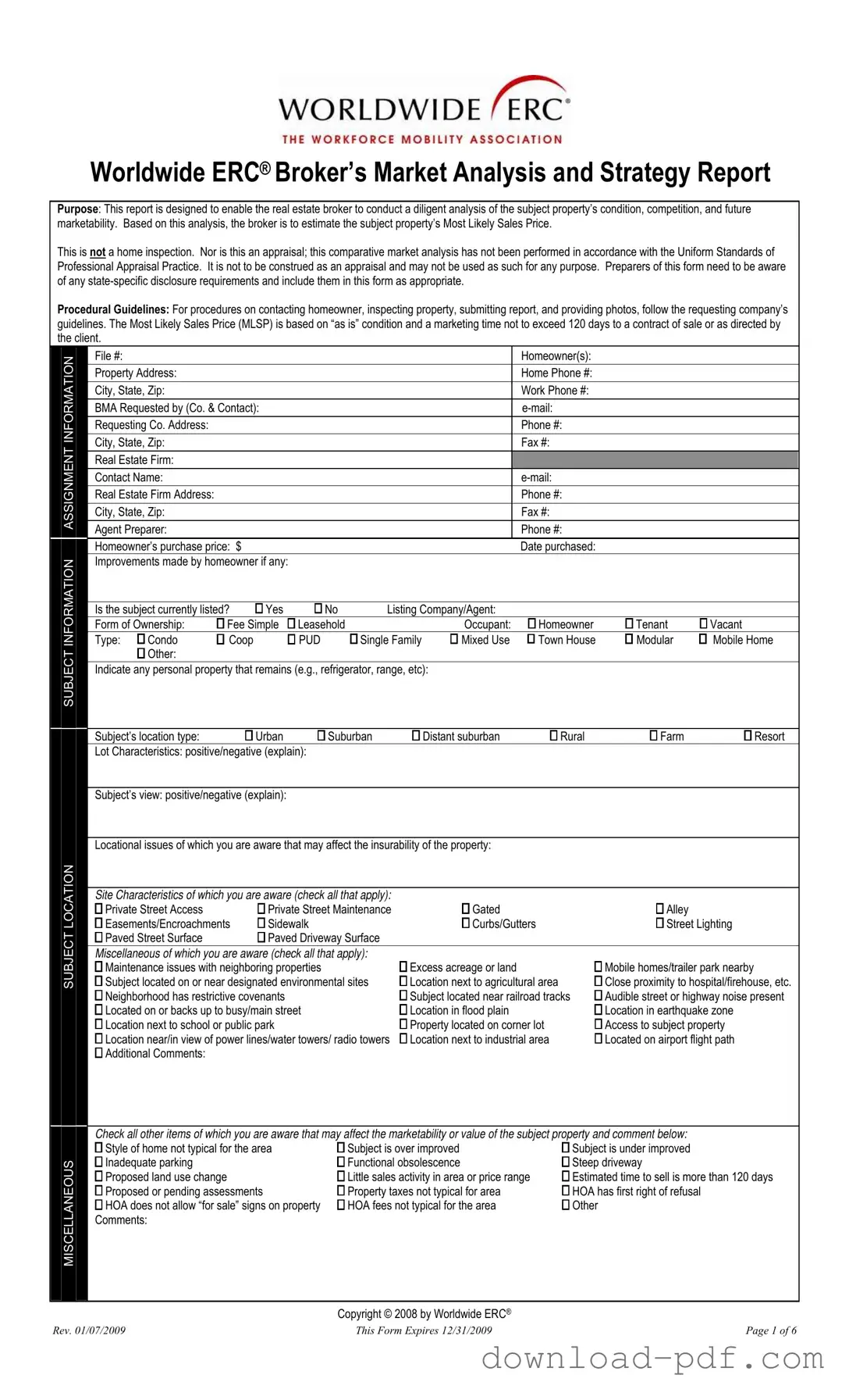 Get Erc Broker Market Analysis Template in PDF