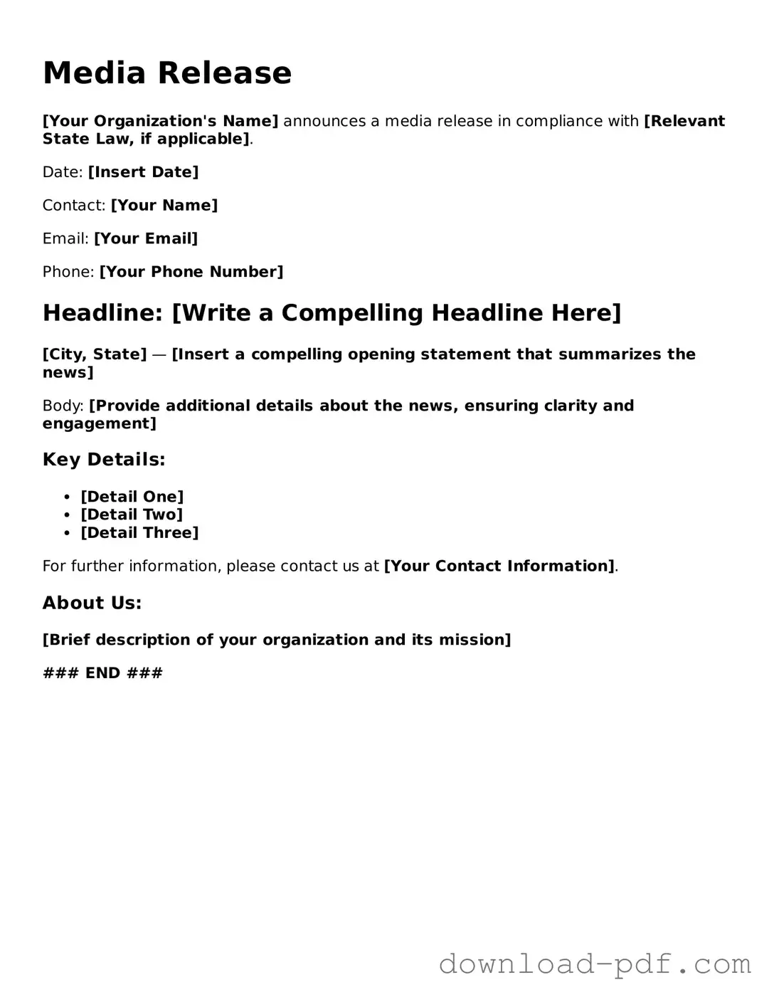 Free Media Release Template