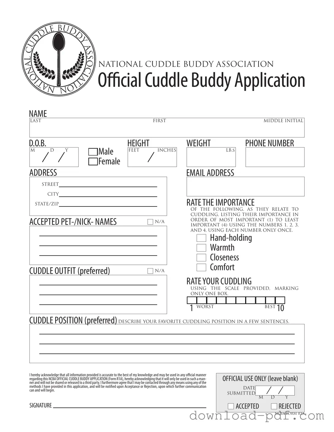 Get Cuddle Buddy Application Template in PDF