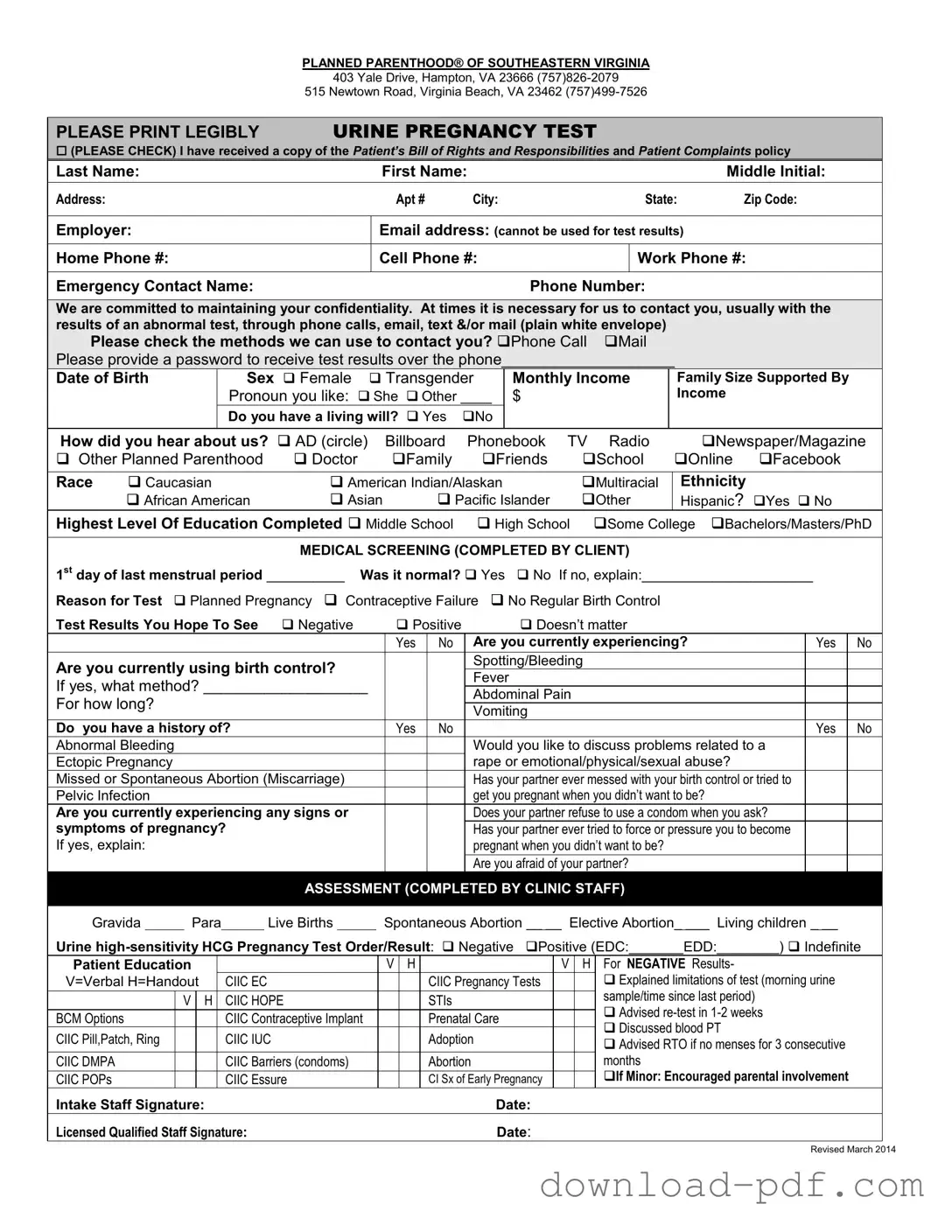 Get Planned Parenthood Proof Template in PDF