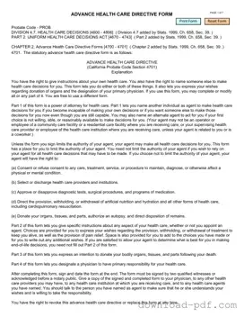Get California Advanced Health Care Directive Template in PDF