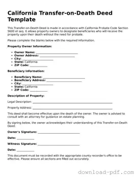 California Transfer-on-Death Deed Document