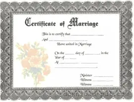 Get Marriage Certificate Template in PDF