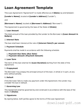 Free Loan Agreement Template