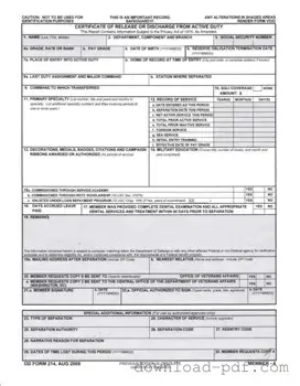 Get Dd 214 Template in PDF