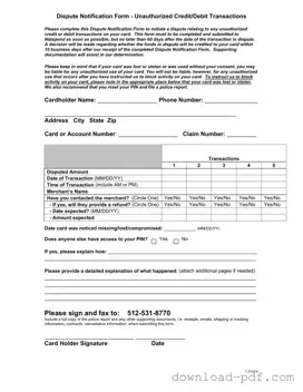 Get Netspend Dispute Template in PDF