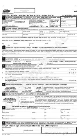 Get Ca Dmv Dl 44 Template in PDF