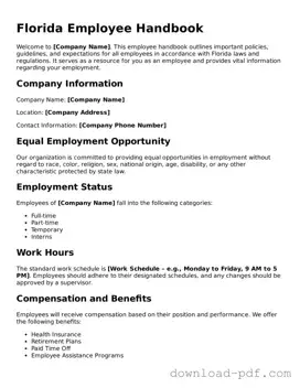 Florida Employee Handbook Document