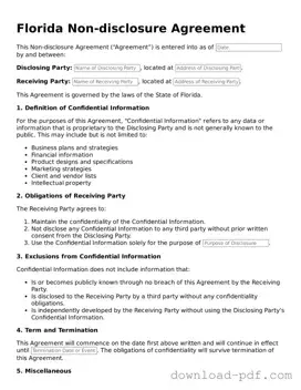Florida Non-disclosure Agreement Document