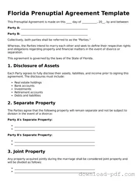 Florida Prenuptial Agreement Document