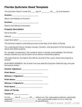 Florida Quitclaim Deed Document