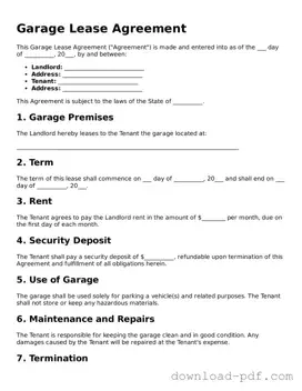 Free Garage Lease Agreement Template