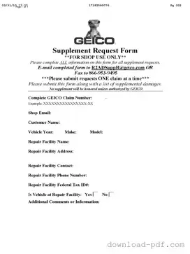 Get Geico Supplement Request Template in PDF