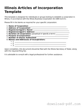 Illinois Articles of Incorporation Document