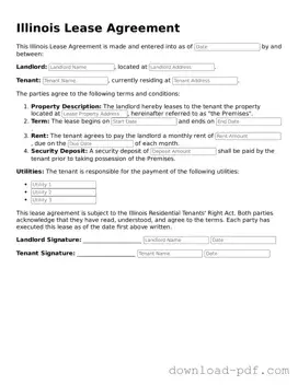 Illinois Lease Agreement Document
