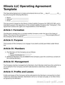 Illinois Operating Agreement Document