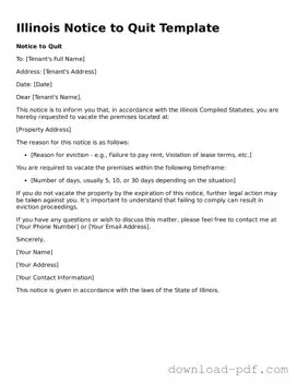 Illinois Notice to Quit Document