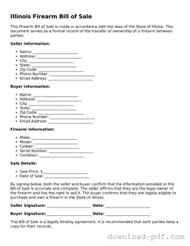 Illinois Firearm Bill of Sale Document