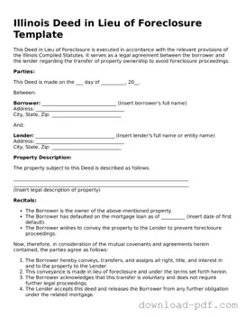 Illinois Deed in Lieu of Foreclosure Document