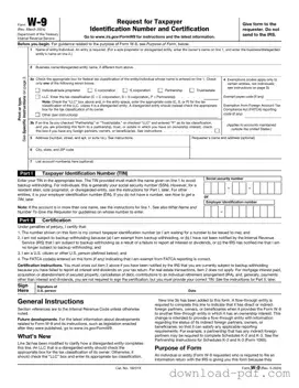Get IRS W-9 Template in PDF