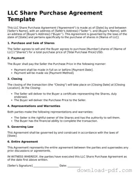 Free LLC Share Purchase Agreement Template