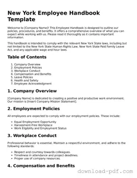 New York Employee Handbook Document