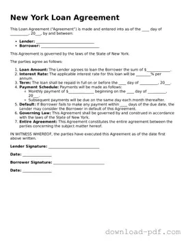 New York Loan Agreement Document