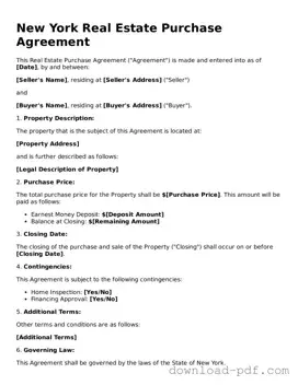 New York Real Estate Purchase Agreement Document