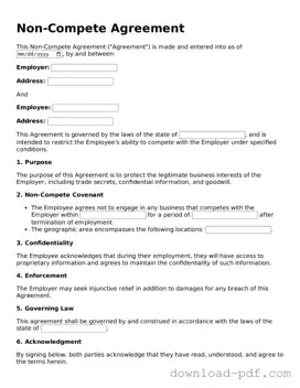 Free Non-compete Agreement Template