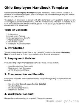 Ohio Employee Handbook Document