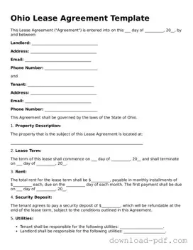 Ohio Lease Agreement Document