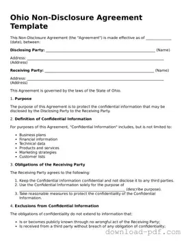 Ohio Non-disclosure Agreement Document