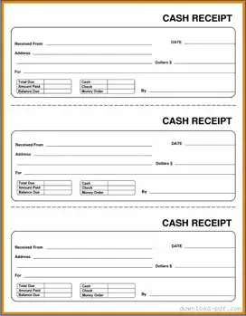 Get Cash Receipt Template in PDF