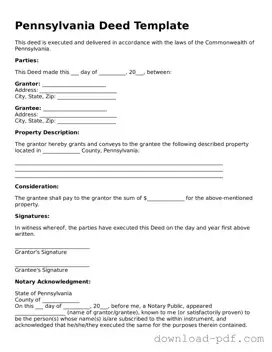 Pennsylvania Deed Document