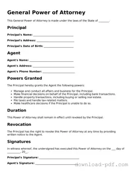 Free Power of Attorney Template