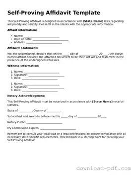 Free Self-Proving Affidavit Template