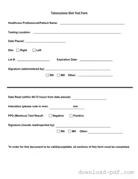 Get Tb Test Template in PDF