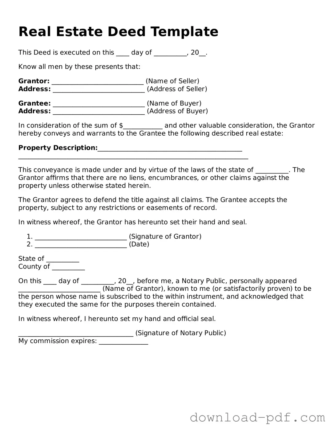 Free Deed Template