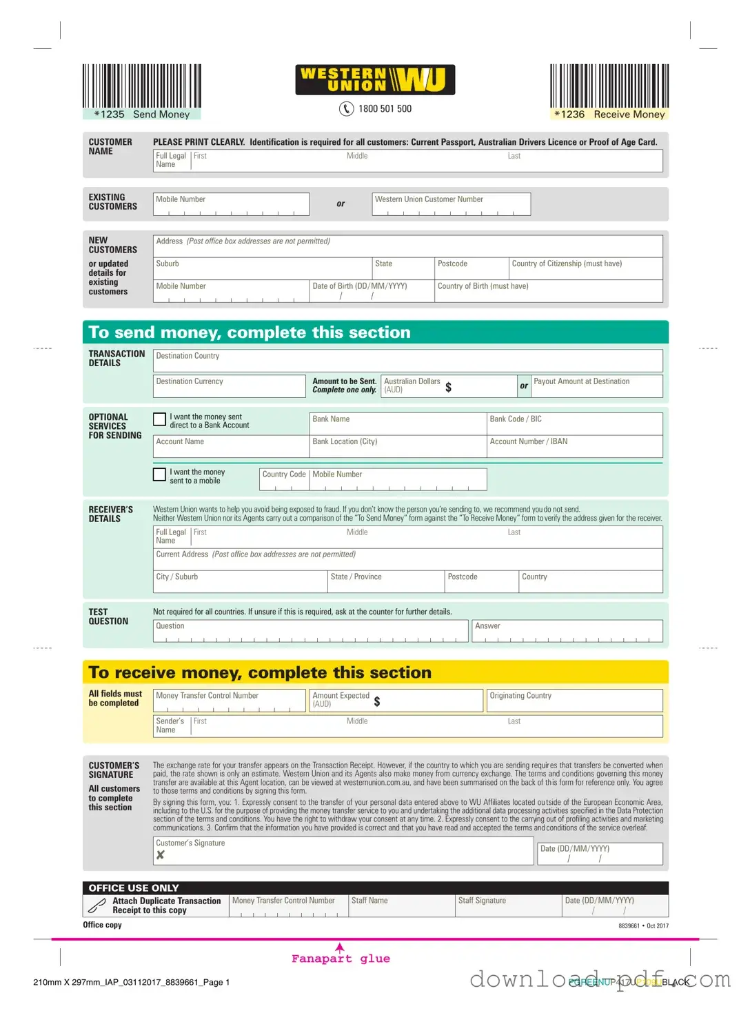 Get Western Union Template in PDF